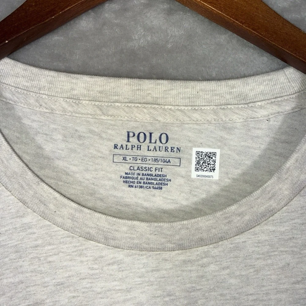Polo Ralph Lauren T Shirt Mens XL Heather Gray Pony Logo Casual Short Classic
